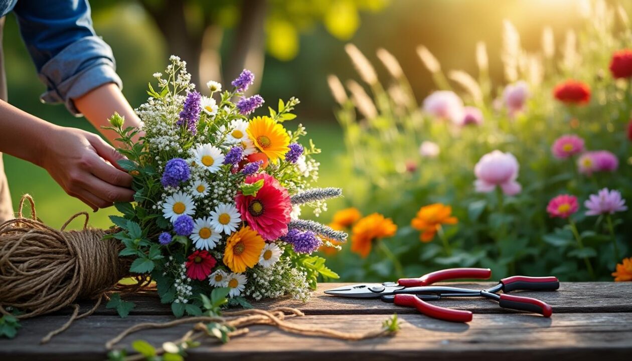 découvrez nos conseils pour composer un bouquet champêtre parfait, idéal pour sublimer votre jardin fleuri avec des fleurs sauvages et naturelles.